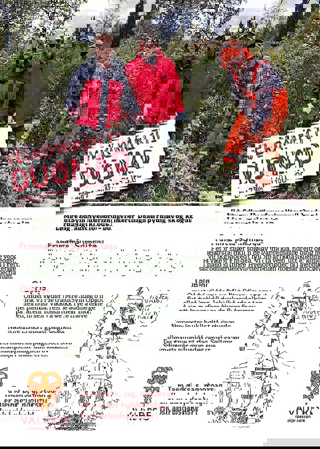 Dugnad for rydding av skog og kratt.